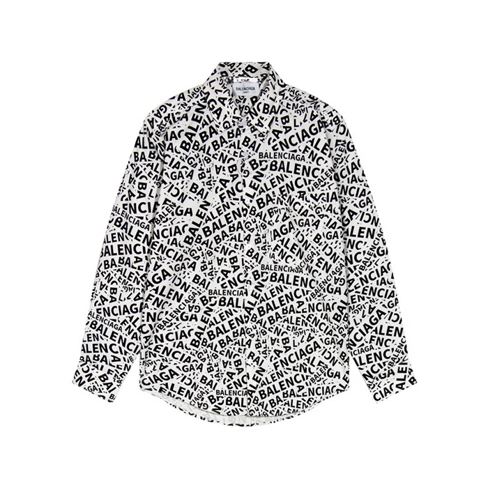 バレンシアガトレンディメンズブラックシャツa01