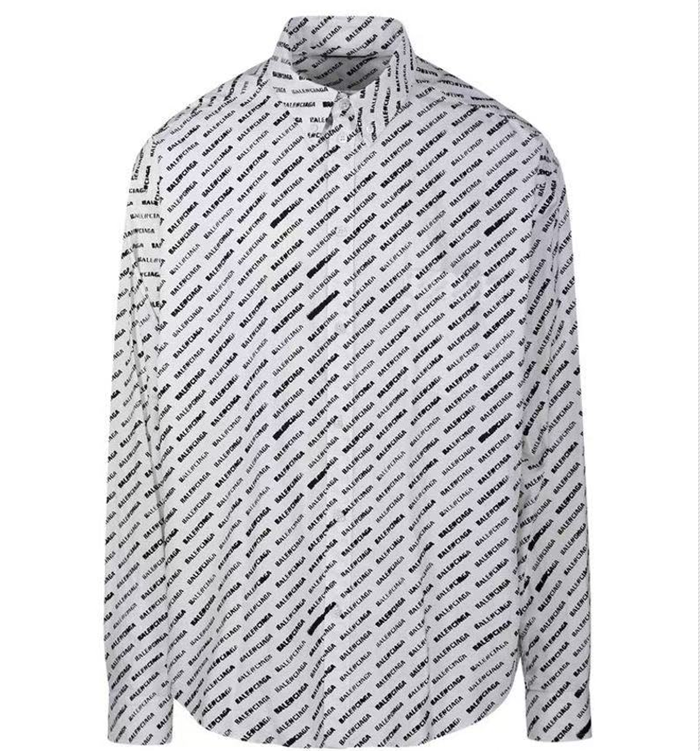 バレンシアガトレンディメンズホワイトシャツa02