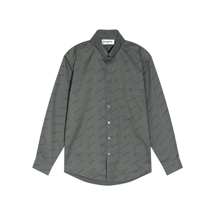 バレンシアガトレンディメンズグレーシャツa03