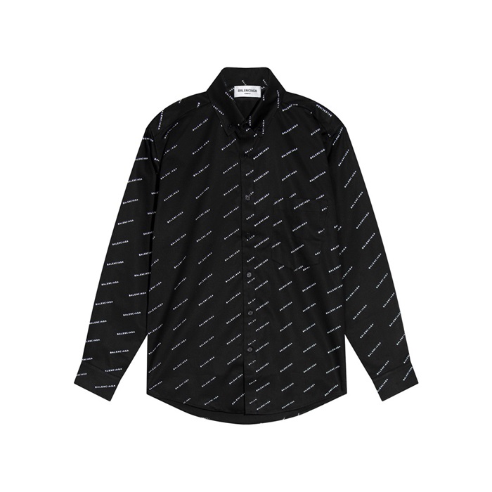 バレンシアガトレンディメンズブラックシャツa04