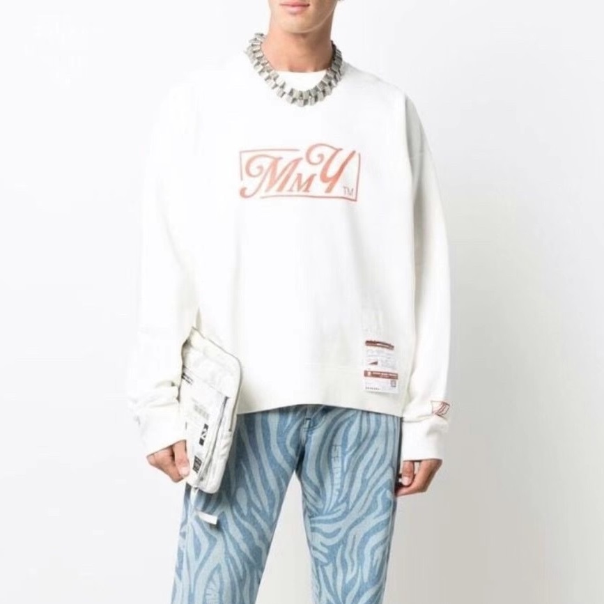 メゾンマルジェラメンズモダンホワイトスウェットシャツi0110