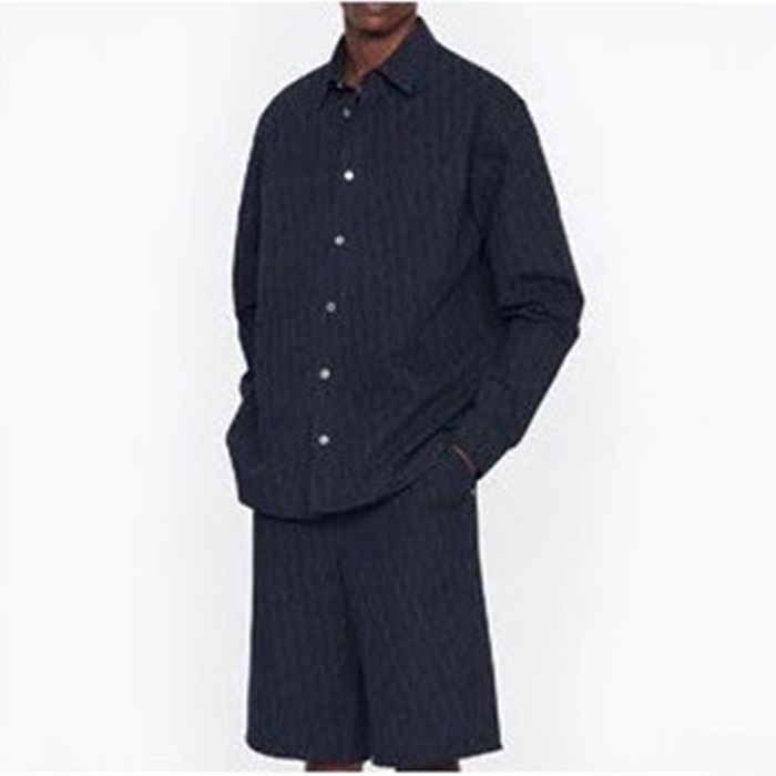 ディオールメンズクラシックネイビーシャツi11