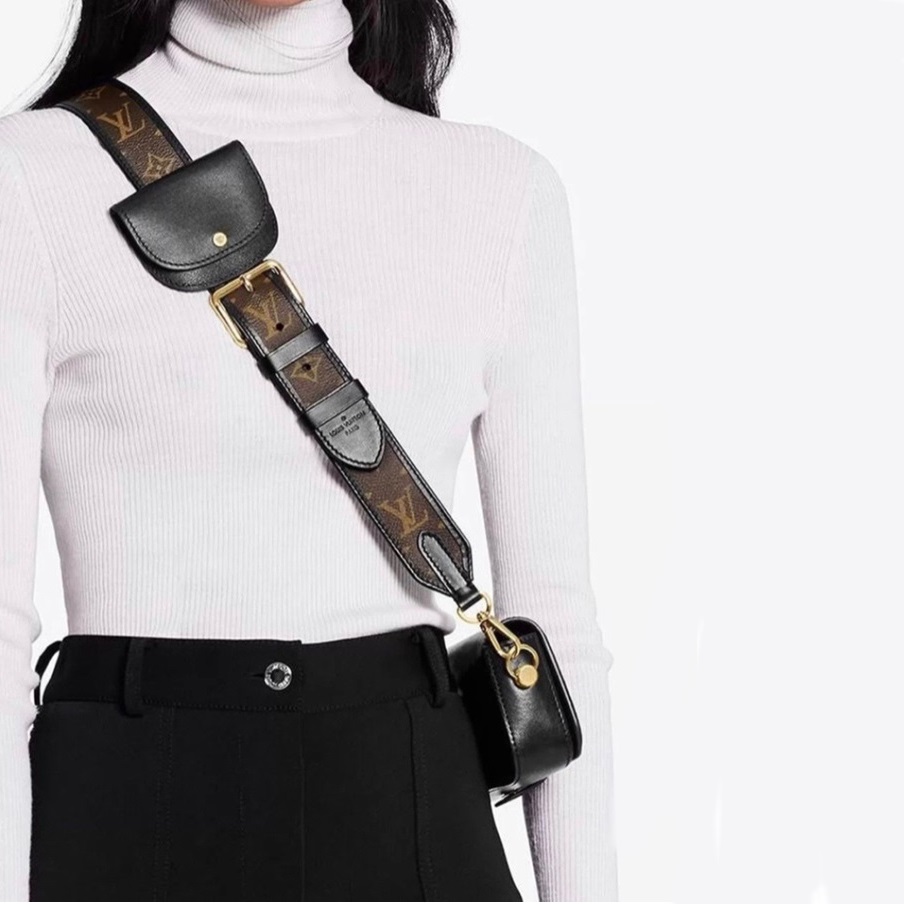 ルイヴィトンレディースブラックサドルバッグv68