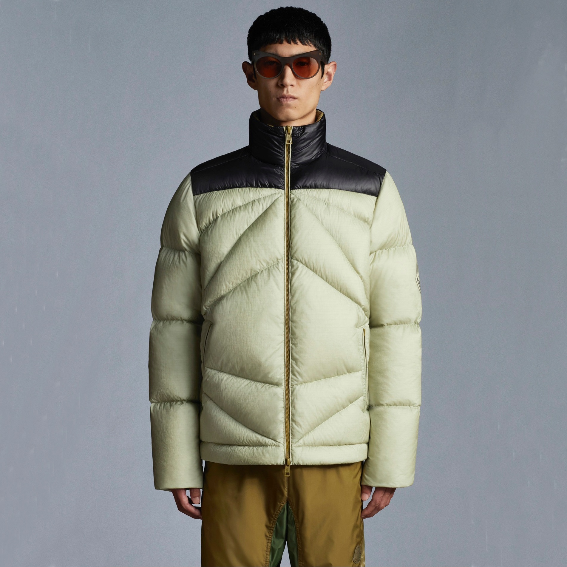 モンクレールメンズグースダウングリーンパディングo20