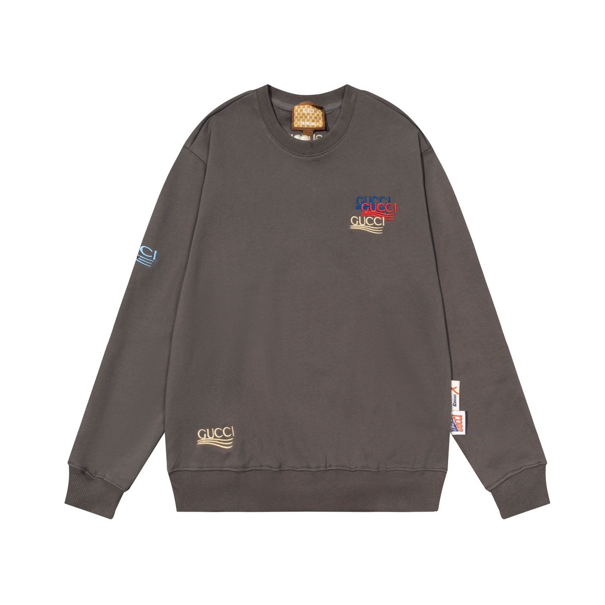 グッチメンズカジュアルキャメルスウェットシャツu51