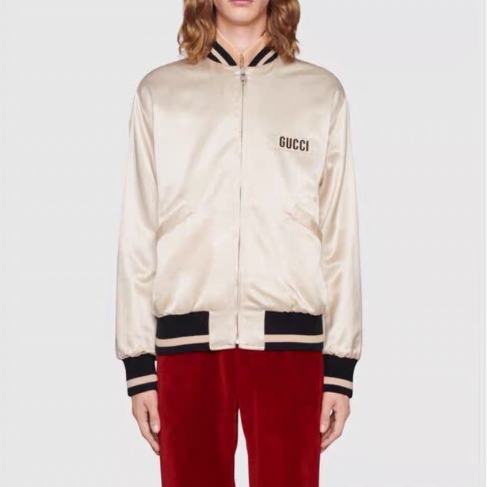 グッチメンズカジュアルホワイト両面ジャケットu58