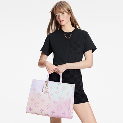 ルイヴィトンレディースブルーオンザゴーv112