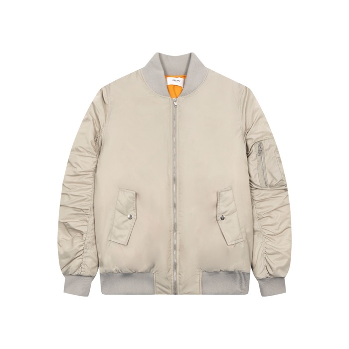 セリーヌユニセックスベージュダウンジャケットl0536