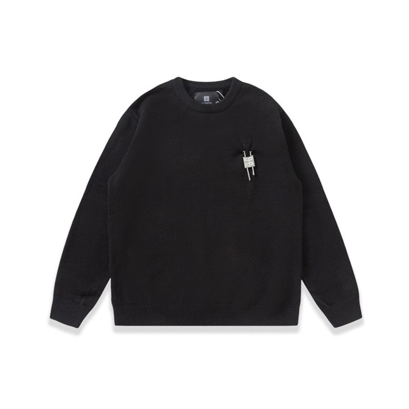 ジバンシィメンズブラッククルーネックニットv0929