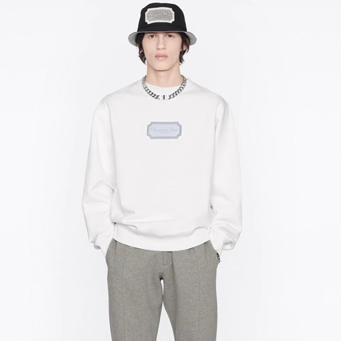 ディオールメンズホワイトスウェットシャツi27
