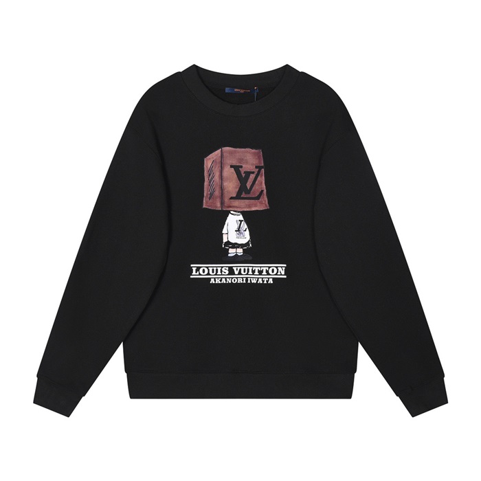 ルイヴィトンメンズモダンブラックスウェットシャツv136