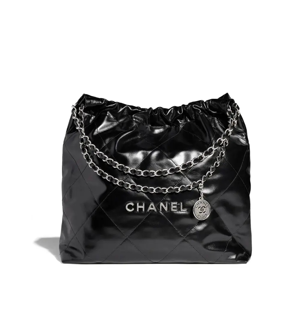 シャネルレディーストレンディブラック22バッグ22h14