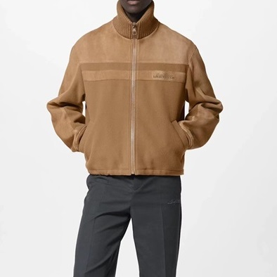 ルイヴィトンメンズキャメルレザージャケットv140