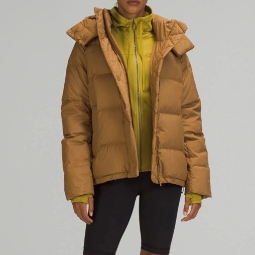 ルルレモンレディースグースダウンキャメルパディングu04