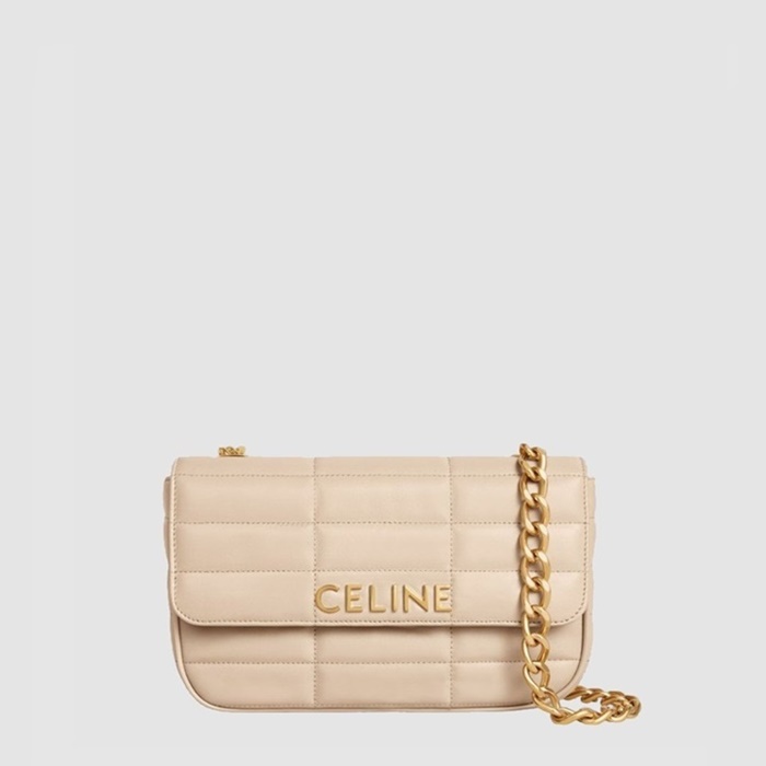 セリーヌレディースモノクロームマトラッセチェーンショルダーバッグée07