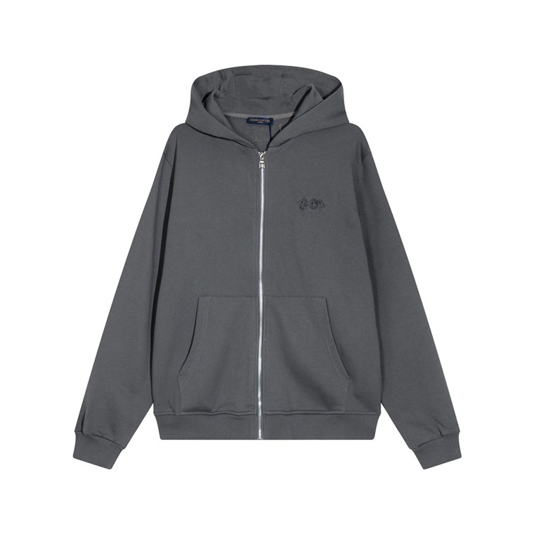 ルイヴィトンメンズグレージップアップフーディv147