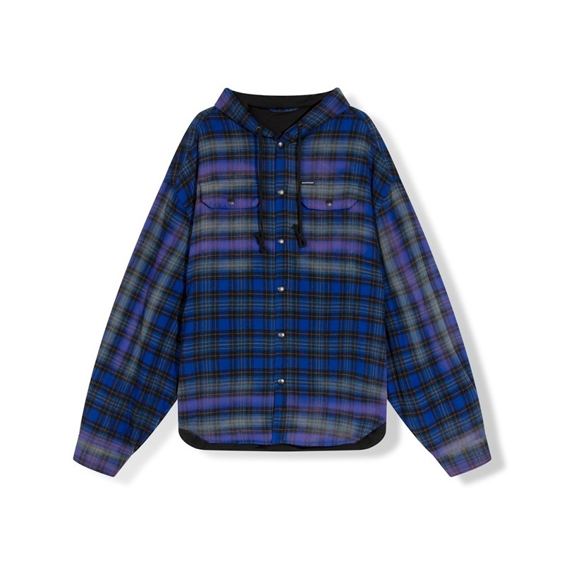 バレンシアガユニセックスカジュアルネイビーフーディa12