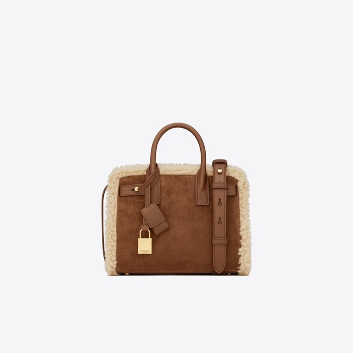 サンローランレディースブラウンクロスバッグl163