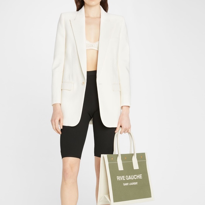 サンローランユニセックスグリーントートバッグl171