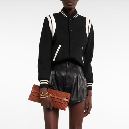 サンローランレディースキャメルクラッチバッグl214