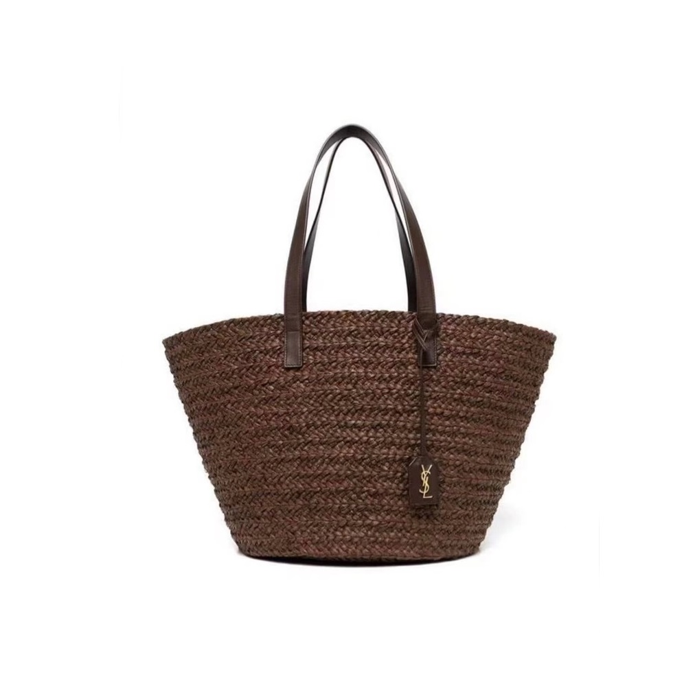 サンローランレディースブラウンショルダーバッグl221