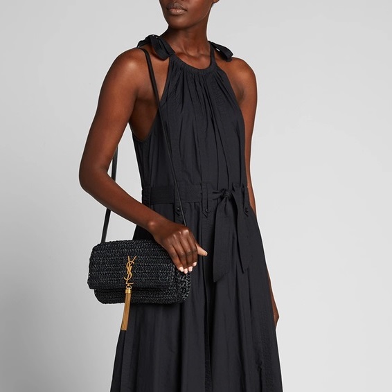 サンローランレディースブラックショルダーバッグl234