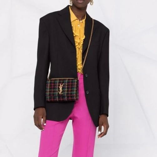 サンローランレディースブラッククロスバッグl243