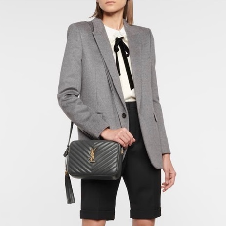 サンローランレディースグレーショルダーバッグl258