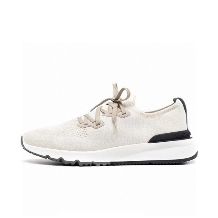 ブルネロクチネリメンズベージュスニーカーu12