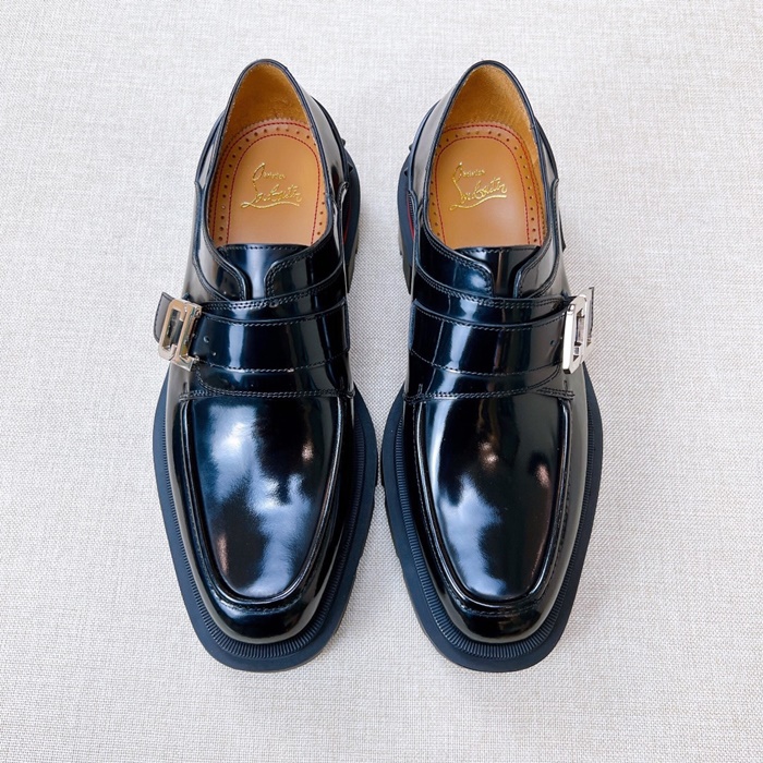 クリスチャンルブタンメンズブラックオックスフォードシューズl02