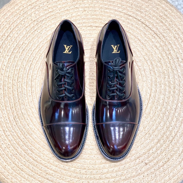 ルイヴィトンメンズブラウンオックスフォードシューズv171