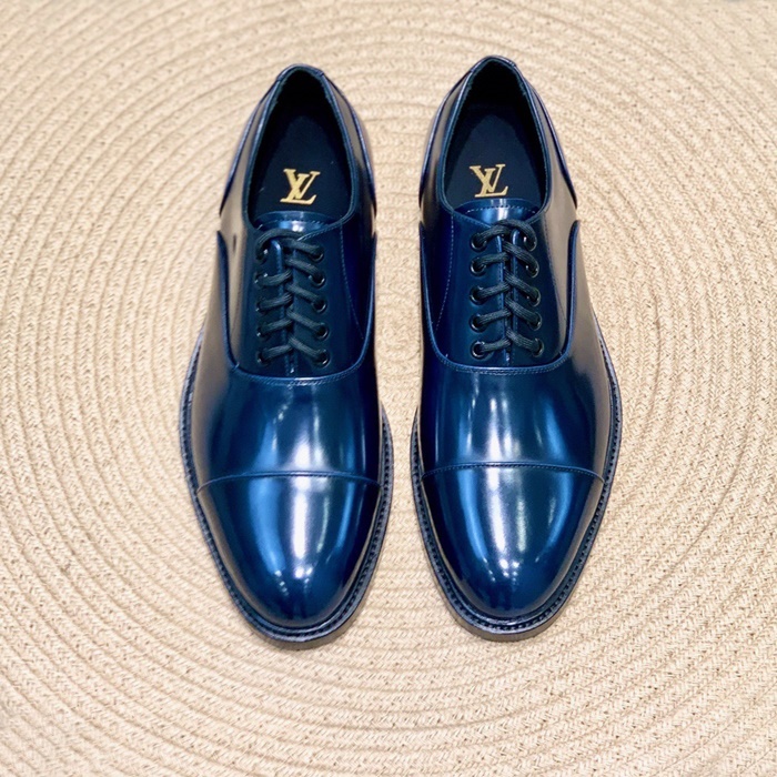 ルイヴィトンメンズブラックオックスフォードシューズv174