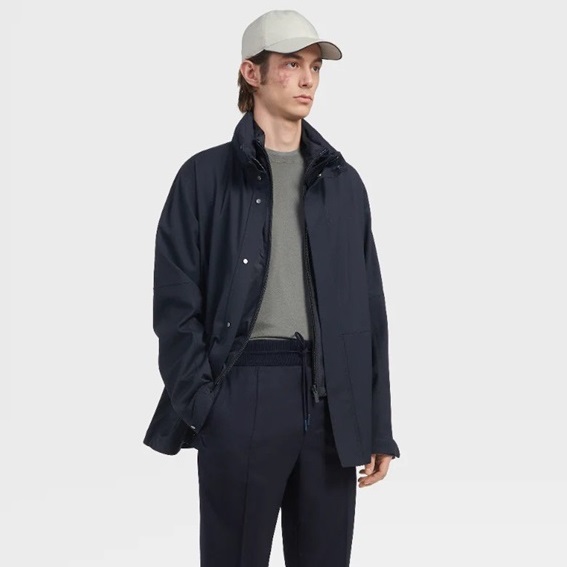 エルメネジルドゼニアメンズネイビージャケットe47