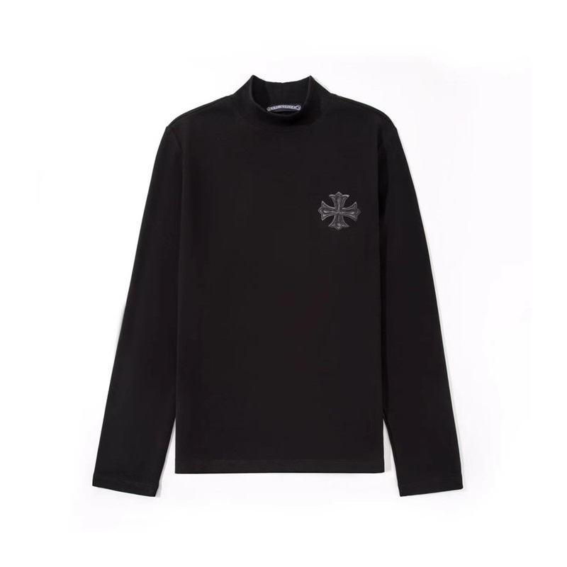 クロムハーツメンズブラック長袖Tシャツr468