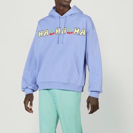 グッチユニセックストレンディパープルフーディu77