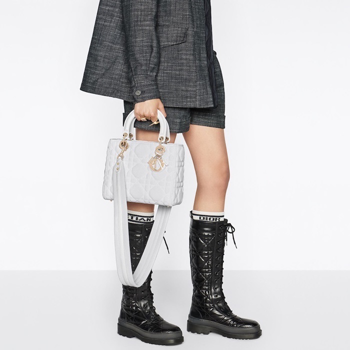 ディオールレディースホワイトレディバッグi86