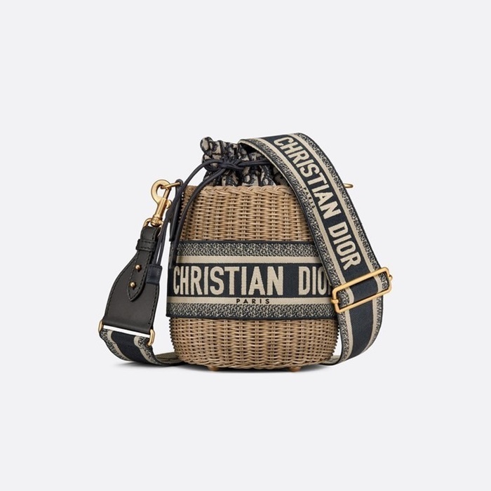 ディオールレディースベージュバケットバッグi115