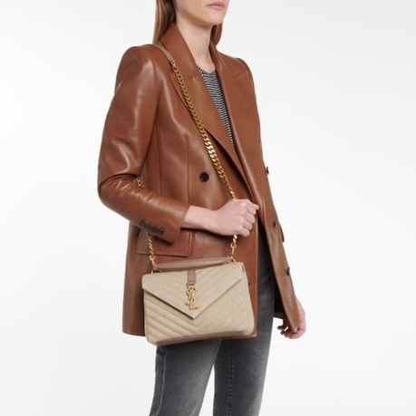 サンローランレディースベージュショルダーバッグl314