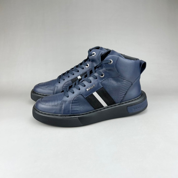 リーメンズネイビーハイトップスニーカーl0158