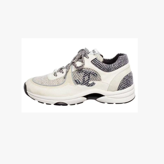 シャネルユニセックスホワイトスニーカーh38