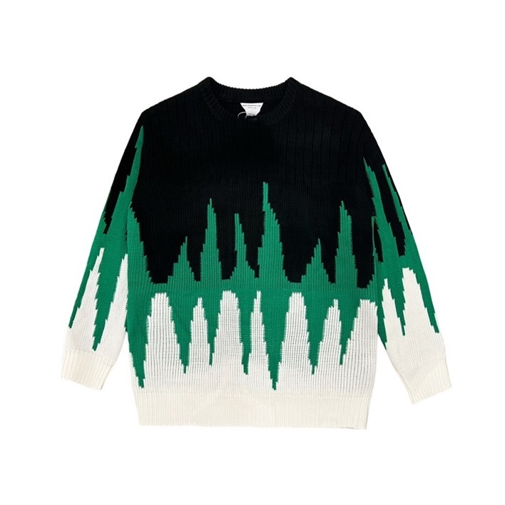 ボッテガヴェネタメンズブラッククルーネックニットo19