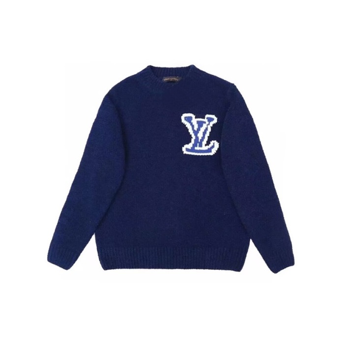 ルイヴィトンメンズブルークルーネックニットv63