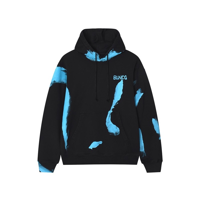 バレンシアガユニセックスブラックフーディa28