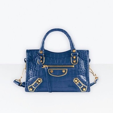 バレンシアガレディースブルークロスバッグa40