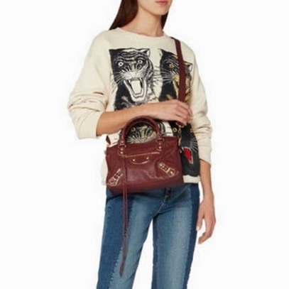 バレンシアガレディースバーガンディクロスバッグa57