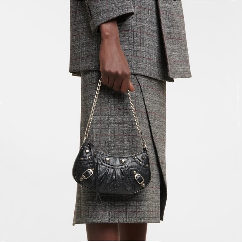 バレンシアガレディースシルバーミニバッグa70