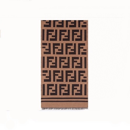 ェンディユニセックスブラウンマフラーe13