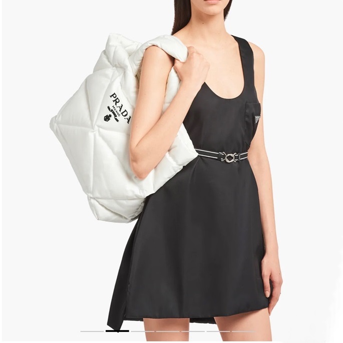 プラダレディースホワイトトートバッグr56