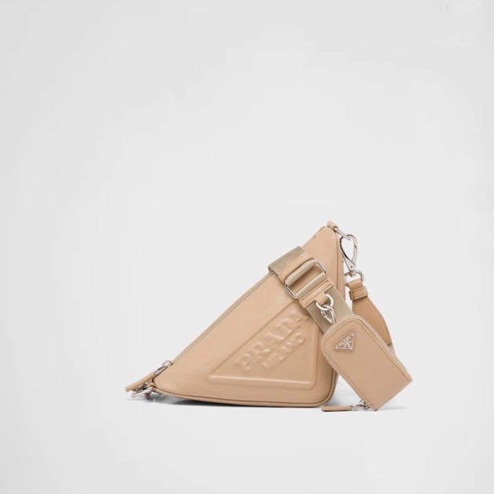 プラダレディースベージュクロスバッグr64
