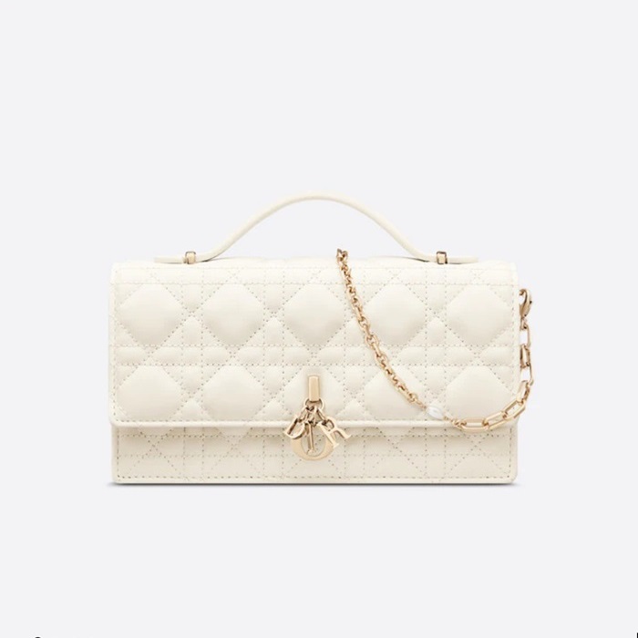 ディオールレディースホワイトレディバッグi138